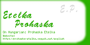 etelka prohaska business card